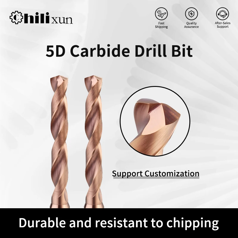 

HILIXUN 5D твердосплавные сверла, сверла по твердому металлу, спиральное сверло из вольфрамовой стали для металлообработки, токарный станок с ЧПУ, сверлильные инструменты 1-20 мм