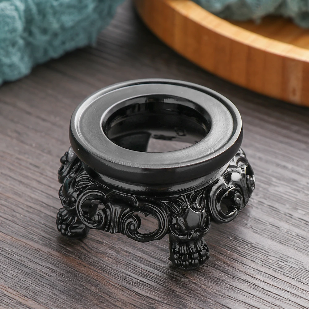 Carved Crystal Ball Base Holder Resin Display Support Photography Props Stand Sphere Egg Stone Desktop Ornament Home Decor