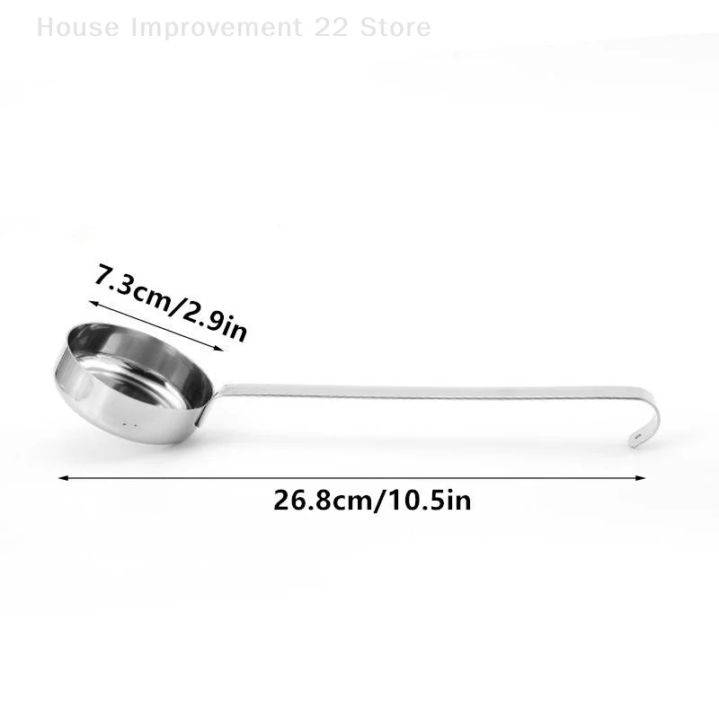 Pizza Sauce Spoon Baking Measuring Scoop Tomato Cups With Handle Kitchen Ladle For Serving Spread Cream Tool Long Metal Soup