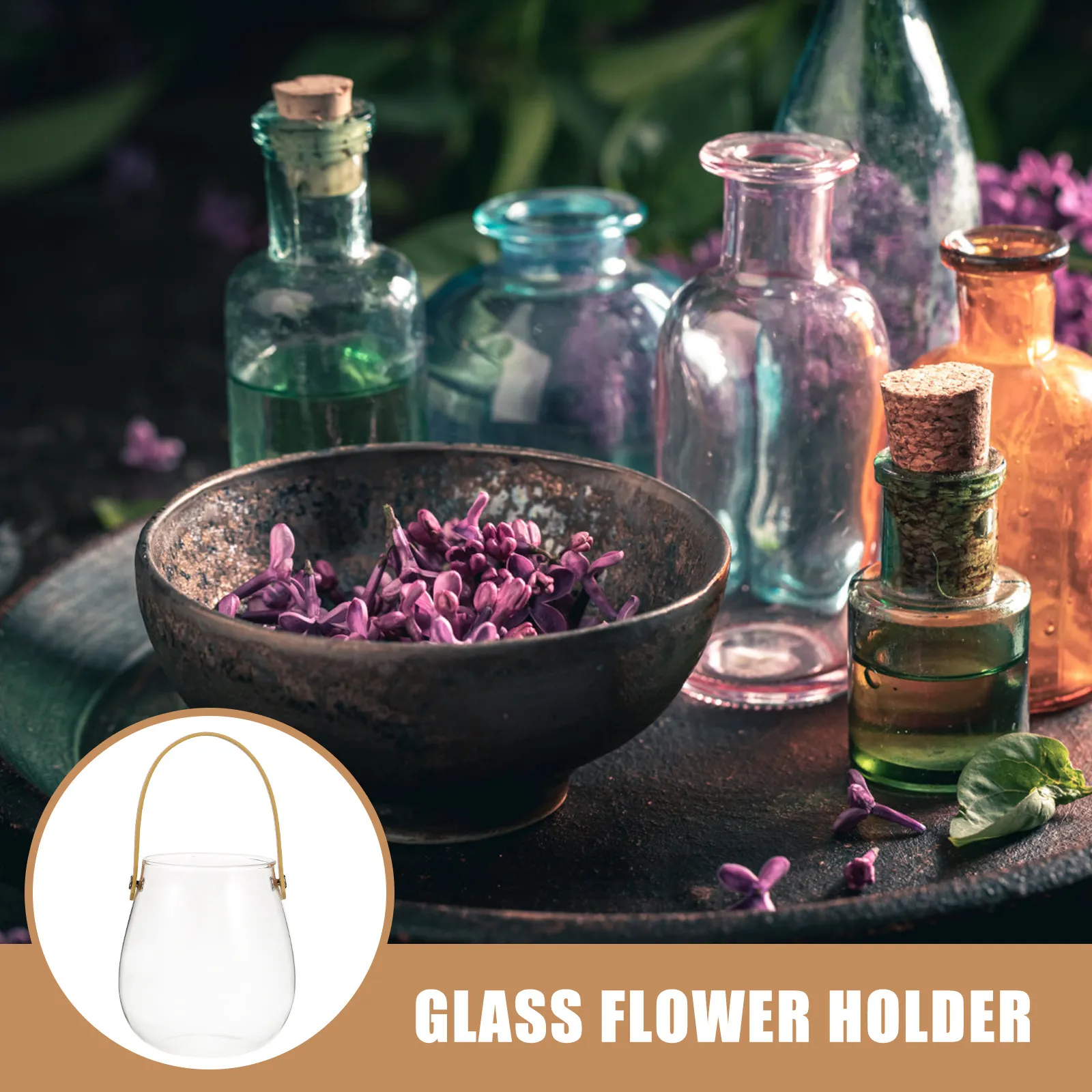 

Premium Clear Glass Vase for Aromatherapy Diffuser Bottles Home Decor Flower Arrangement Centerpiece Office Desktop Decor