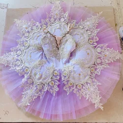 Adult Women Modern Dance Costumes Girls Ballet Dress Children Professional Ballet Tutus Purple White Swan Lake Tutu Ballerinas