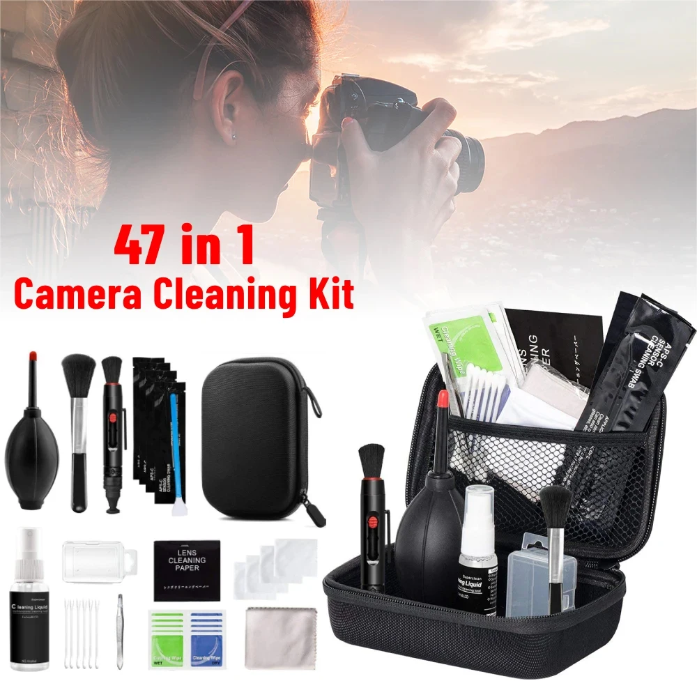 7-47PCS Camera Cleaner Kit DSLR Lens Digital Camera Sensor Cleaning Set for Sony Fujifilm Nikon Canon SLR DV Cameras Clean Kit