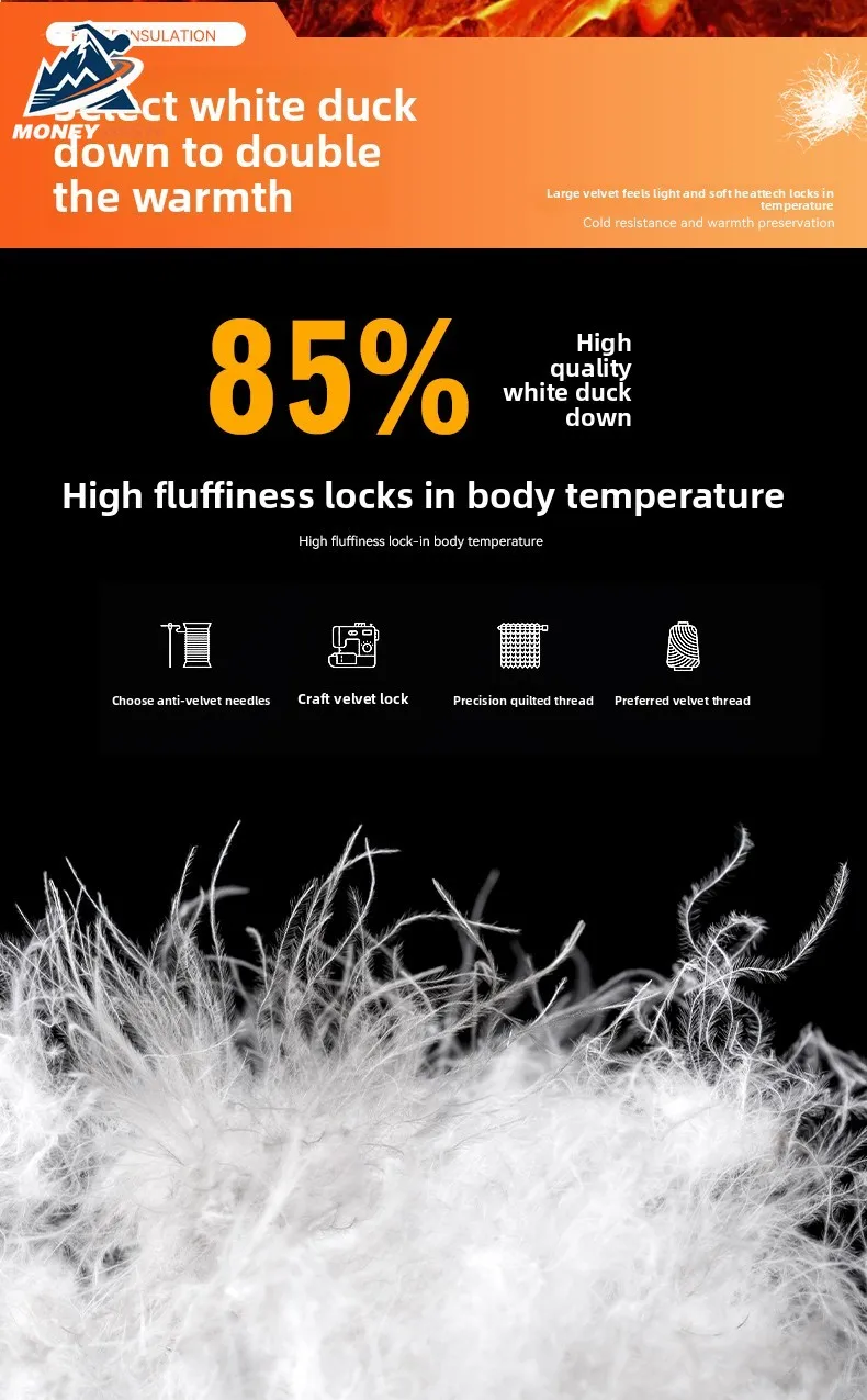 MONEYWISH الرجال أسفل سترة 2025 العصرية تنوعا زائد القطن سميكة الباردة برهان الدافئة معطف مقنع في الهواء الطلق سترة شتوية عادية #4