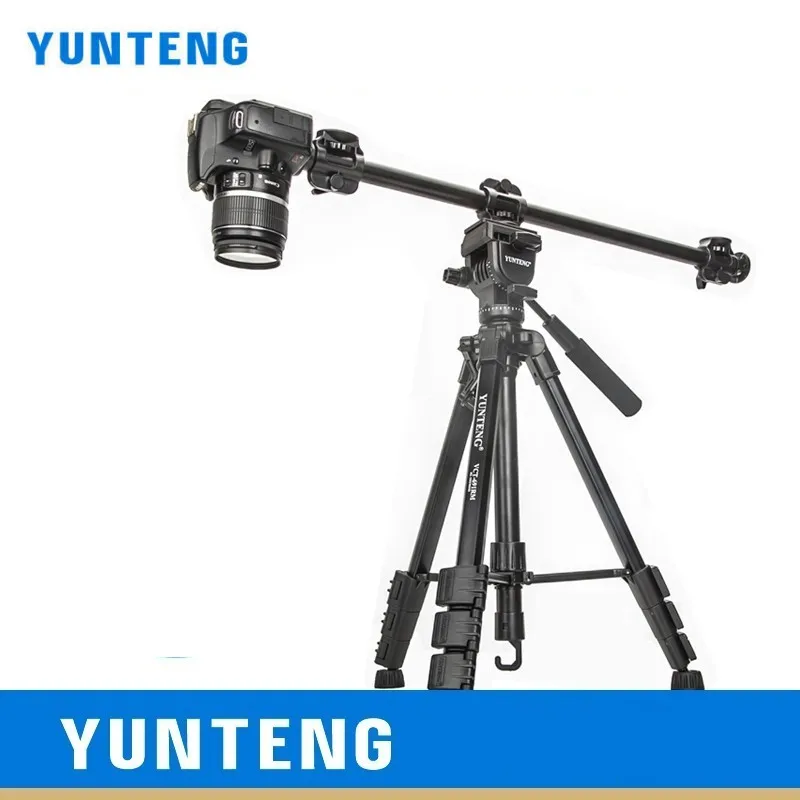 YUNTENG VCT-691RM Professional Tripod with 63CM VCT-369 Crossbar Bracket Panoramic Hydraulic Damping Pan Tilt Camera Stand