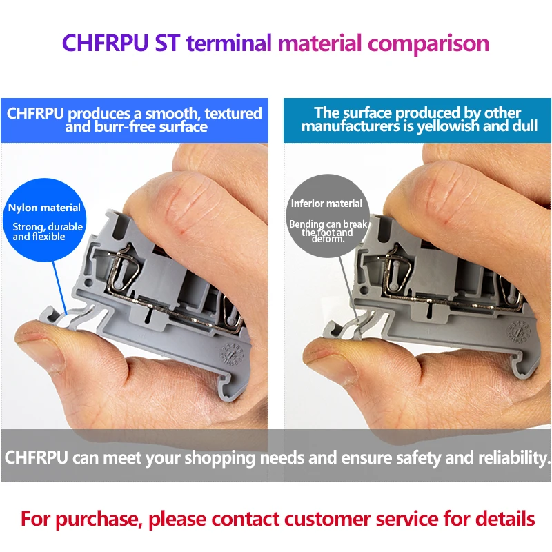 Spring wiring terminal ST2.5 three-layer terminal block direct insertion tool free 2.5 square combination type