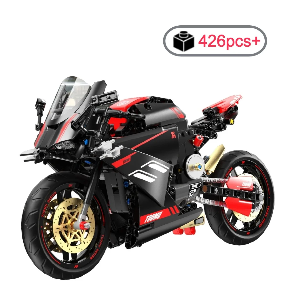 FUNXINEE technique 1:5 échelle V4 blocs de construction de moto ensemble MOC Style briques d'assemblage tige cadeau éducatif pour garçons filles