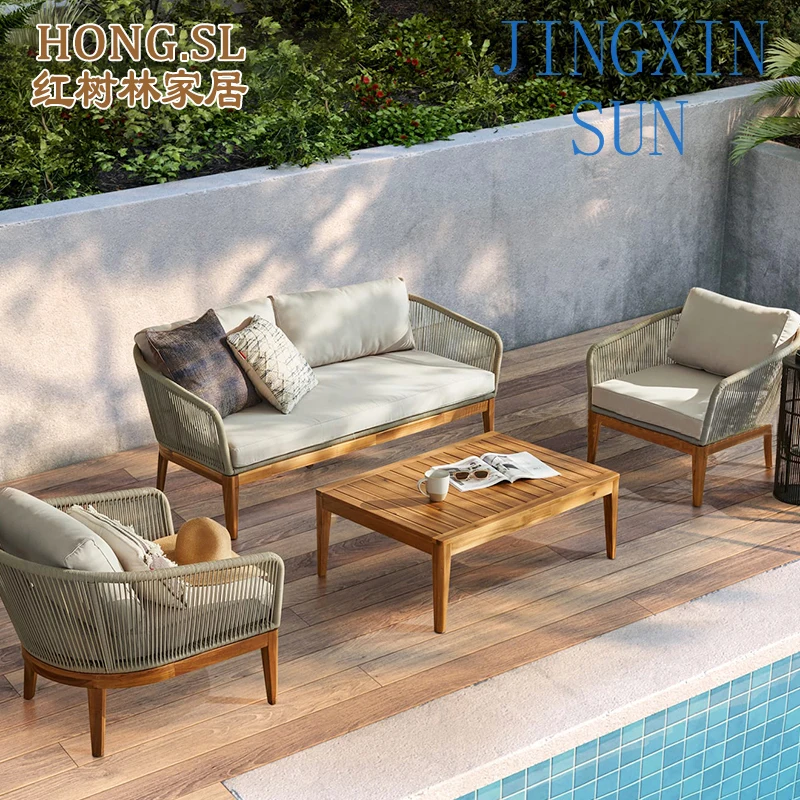 Canapé d'extérieur en rotin, imperméable, pour cour,   terrasse