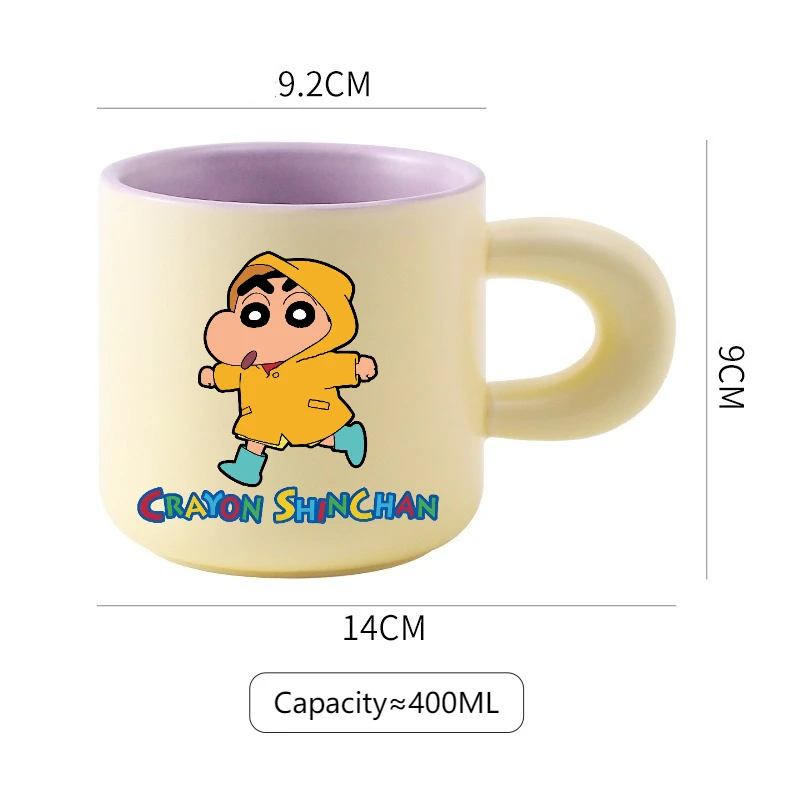 

Anime Crayon Shin-chan Ceramic Mug Coffee Tea Drinking Cup Cute Cartoon Women Breakfast Milk Mug Office Drinkware Birthday Gift