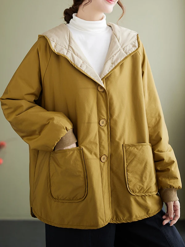 

Модное повседневное хлопковое джето с капюшоном, женское пальто с хлебом, осень-зима, теплое, простое модное хлопковое стеганое пальто