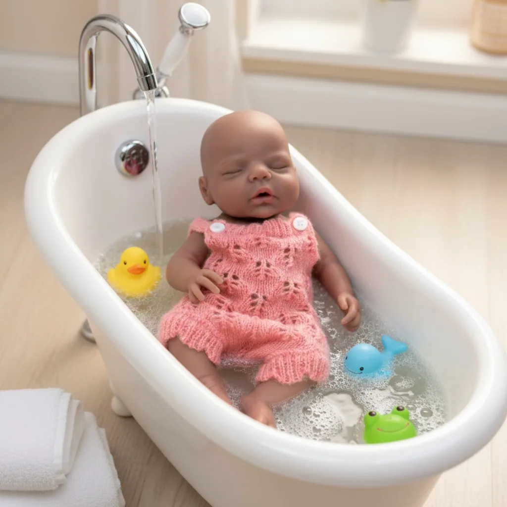 

Aizwa1 10 Inch Dark Skin Silicone Bebe Newborn Baby Girl Handmade Soft Touch Reborn Baby Doll Toys For Children Birthday Gifts