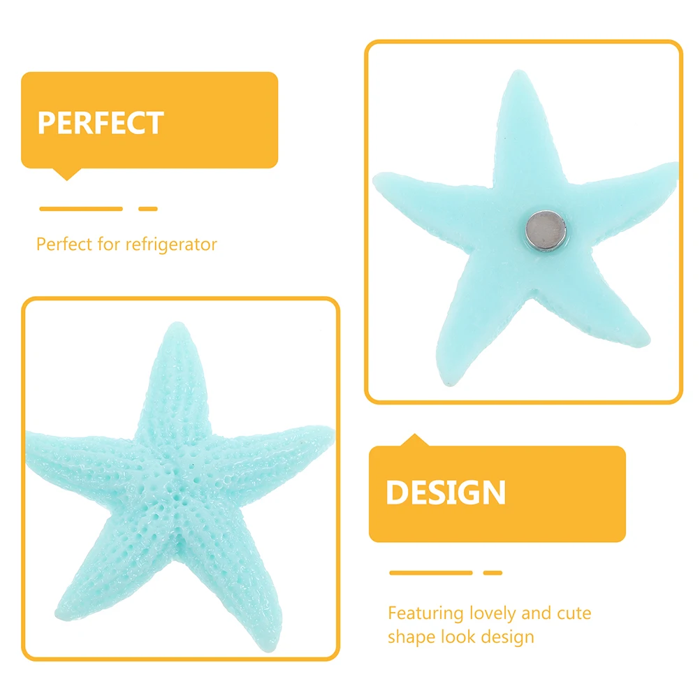 

10Pcs Sea Star Fridge Magnet Stickers Compact Decorative Magnets for Kitchen Home Magnetic Stickers Lovely Fridge Decors