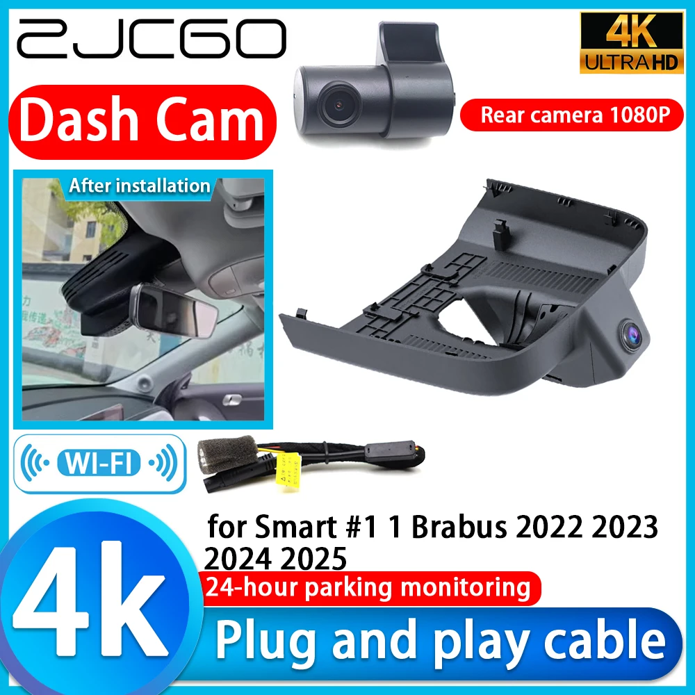 

ZJCGO for Smart #1 1 Brabus 2022 2023 2024 2025 4K DVR Dash Cam Car Camera 2160P Sony Lens 24h Monitor Video Recorder Recording