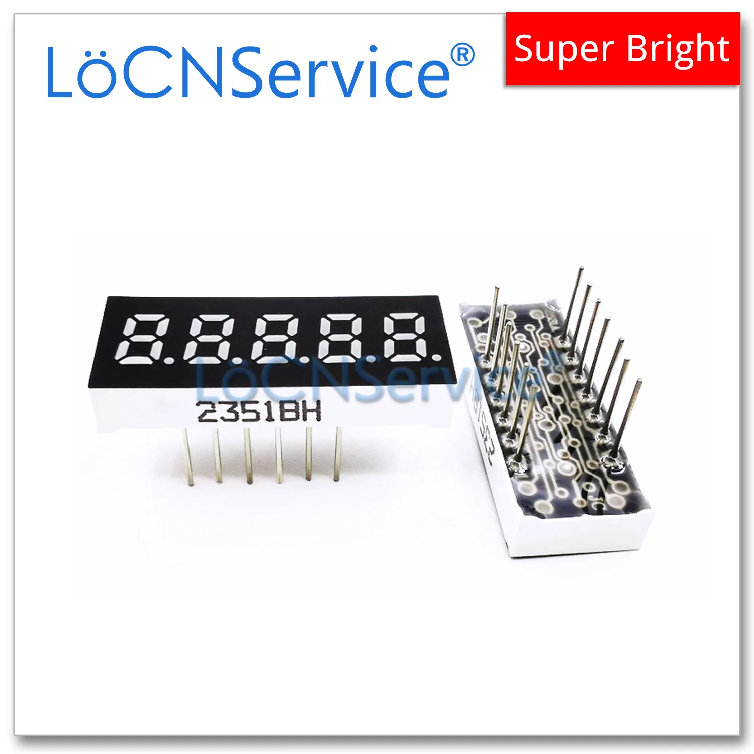 LoCNService 30PCS 0.23Inch Digital Tube LED Display 5 Bit Red White Common Anode / Cathode 7 Segment 0.23 inch 5Bit