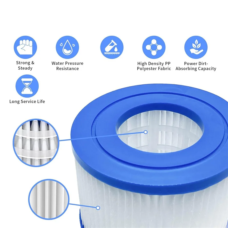 

【Вспышка!】для картриджа фильтра для бассейна типа VI, 8 комплектов надувной гидромассажной ванны и сменного фильтра для спа, совместимого с 90352E 5