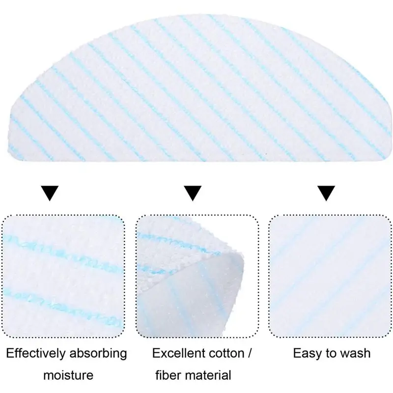 AEE8-24Pcs Disposable Mop Cloths For Deebot T8/T8+/T8 AIVI/N8/ N8 Pro/ N8 Pro+/T9 /T9+/ X1 Plus/ T10 Plus Replacement Pads