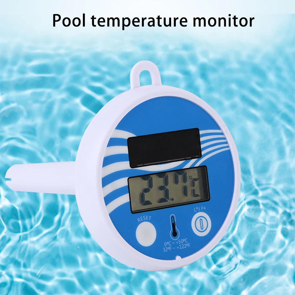 Waterproof LCD Digital Thermometer Wireless Swimming Pool Outdoor Solar Floating Thermometer For Aquarium Bath Water Spa