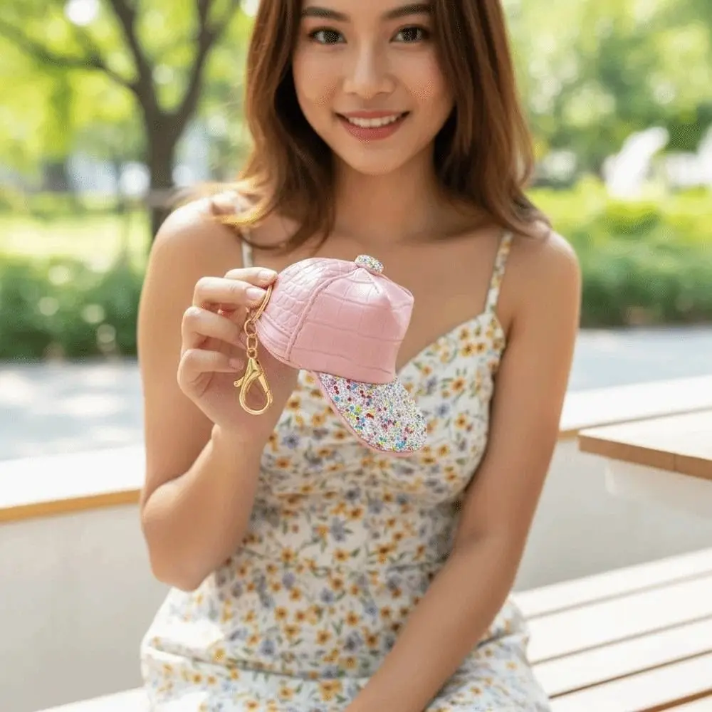 

Мини-чехол-подвеска для бейсболки из полиэстера с крокодиловым узором и стразами, кожаный, водоотталкивающий