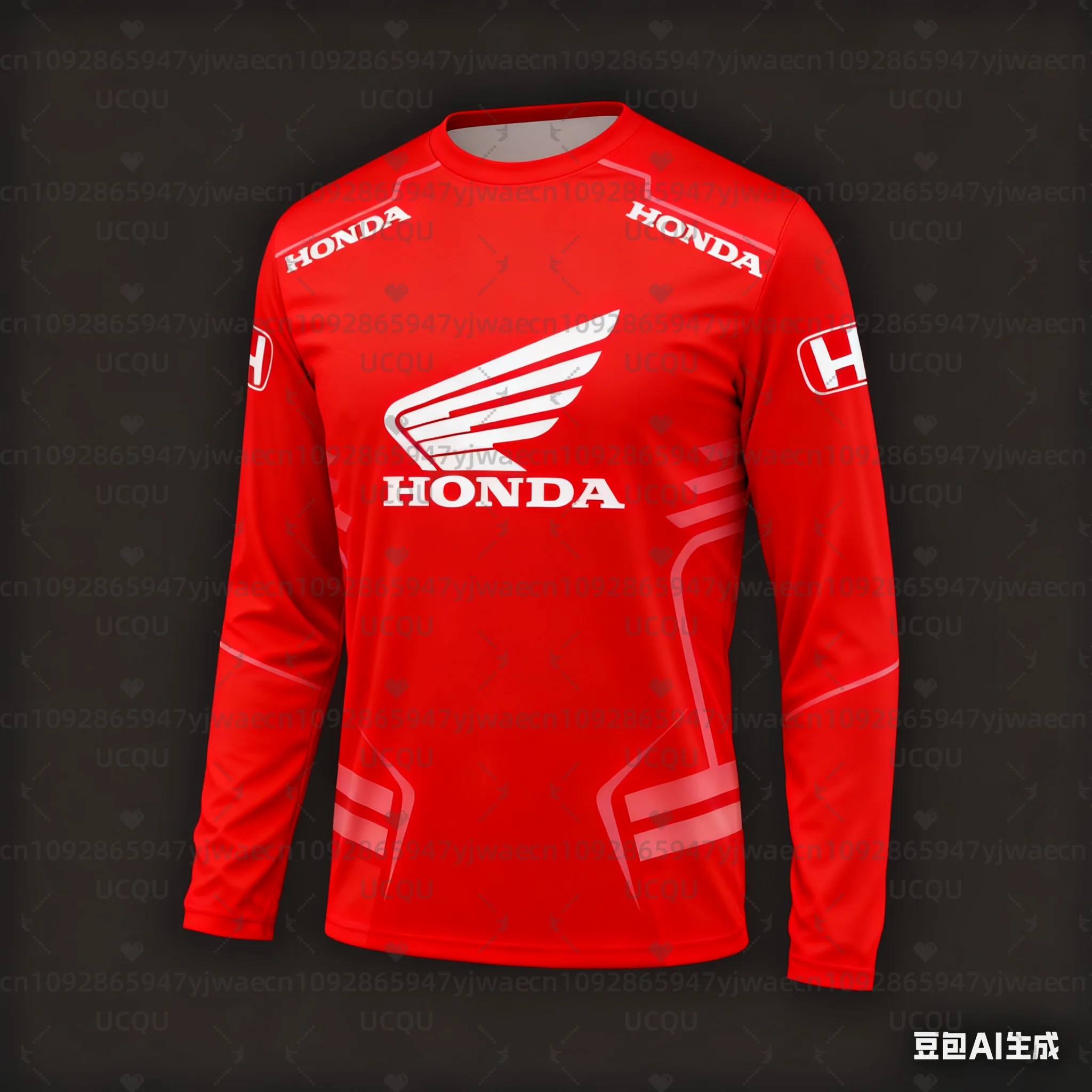 تي شيرت هوندا عالي الأداء موتوكروس بأكمام طويلة، معدات قابلة للتنفس سريعة الجفاف لراكبي الطرق الوعرة وسائقي الدراجات الجبلية #6