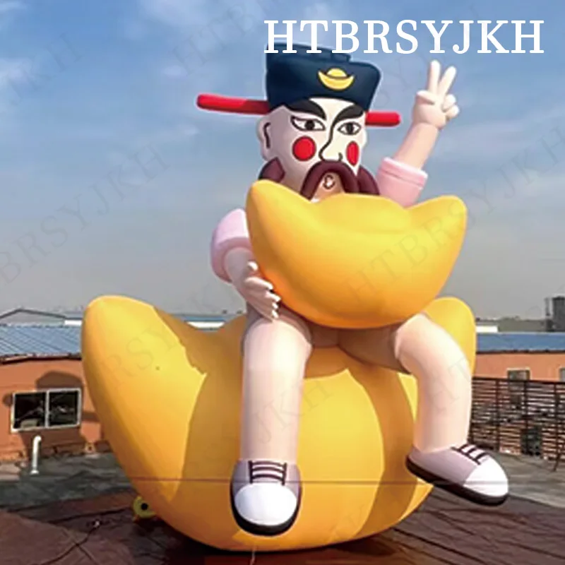 Inflatable cartoon God of wealth doll gas model Chinese God of wealth can customize shopping mall activities decorative props