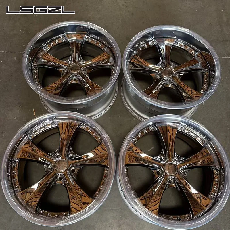 LSGZL 2/3 Pieces 17 18 19 20 Inch Polished/brushed 5X130 5x120 5x114.3 Forged Wheels  Car for Lexus BMW Audi Toyota