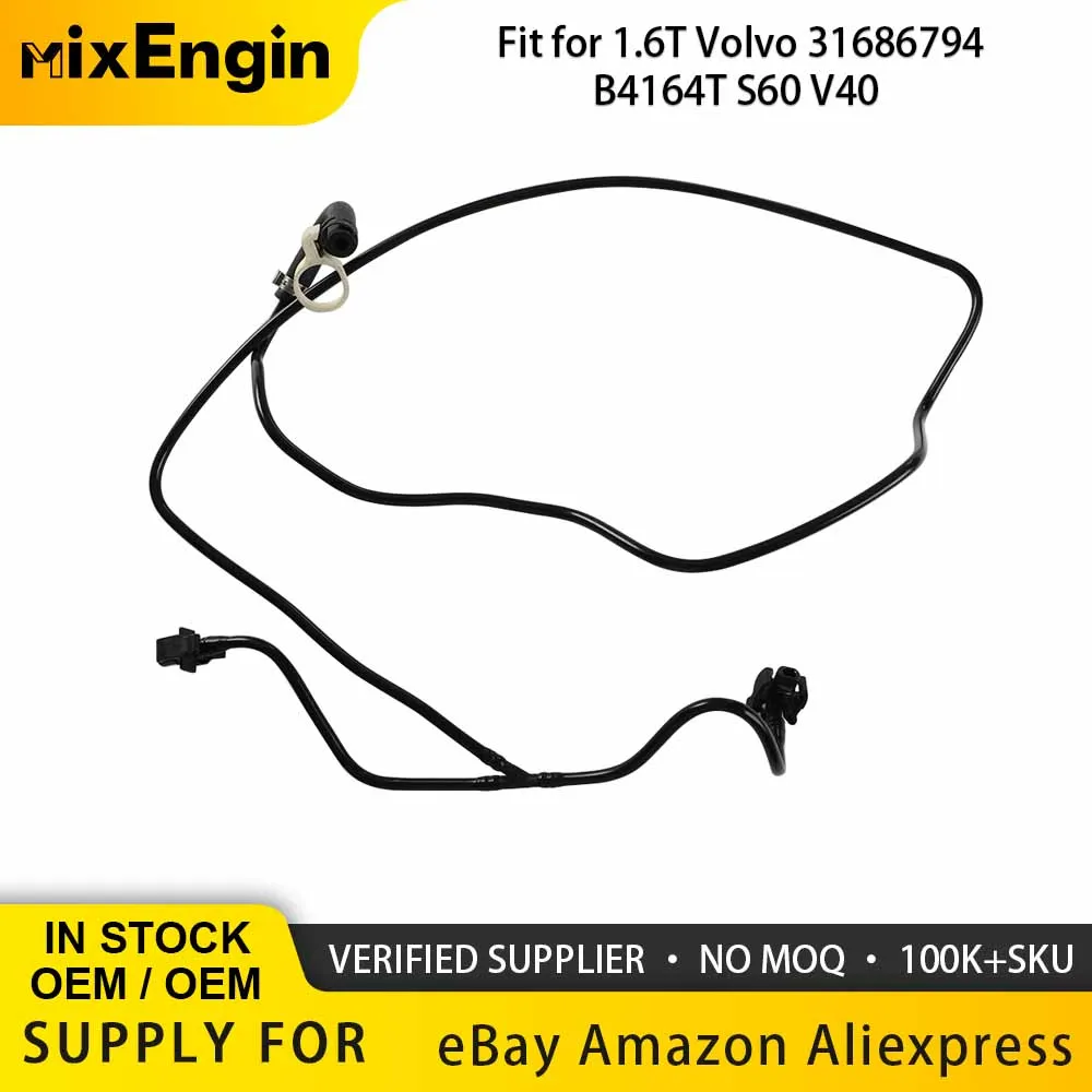 

Engine Parts Coolant Tank Water Pipe Breather Release Hose Fit 1.6T T4 B4164T For Volvo V40 S60 OEM 31686794 1.6T 6DCT 1596CC
