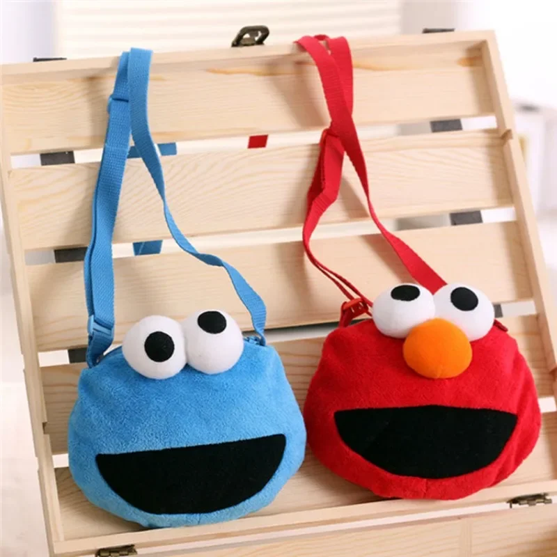 Borsa a tracolla in peluche Sesame Street Borsa a tracolla periferica per bambola di cartone animato Decorazione creativa per amici Regalo di festa per bambini