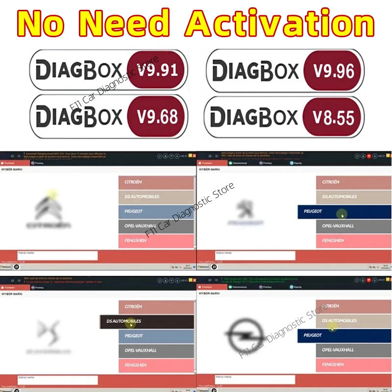 

DIAGBOX V9.96 V9.91 V9.68 V8.55 Full Update For Lexia3 PP2000 Lexia-3 Diagbox softwar For Citroen/Peogeot Diagnostic ToolTo 2022