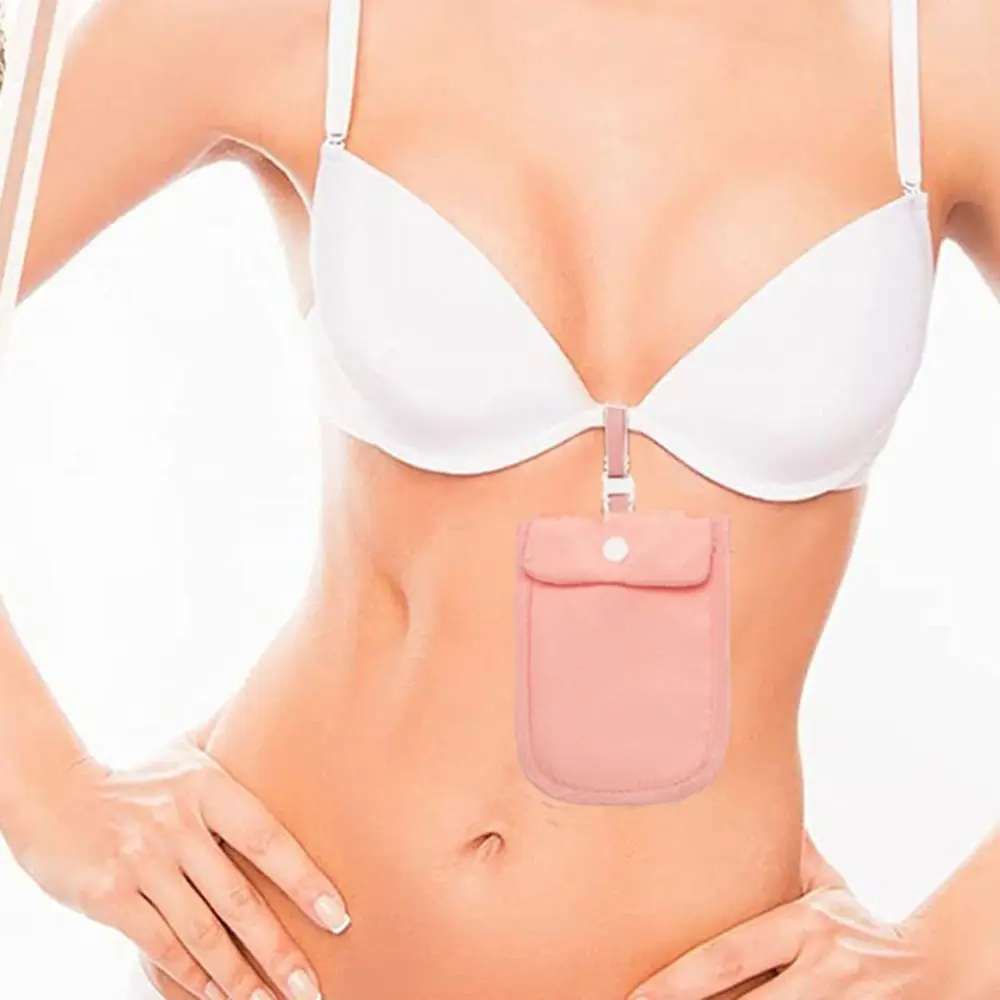 

RFID-Blocking Hidden Bra Wallet Ultra-thin Invisible Secret Pocket with Adjustable Elastic Strap Money Pouch Women Girls