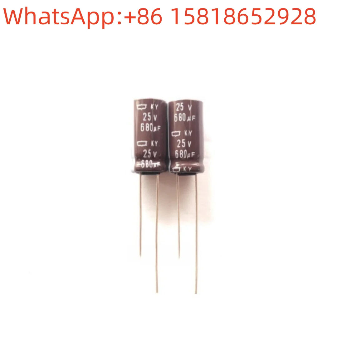 10pcs 25V 680UF 10X20 Ruby ZLG Series High Frequency Low Impedance 680UF 25V Electrolytic Capacitor