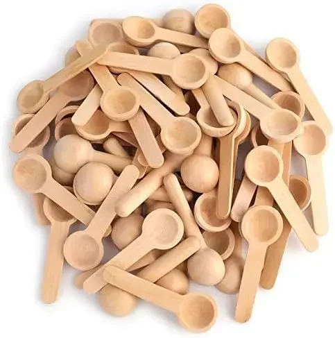 30/20/10Pcs Mini Wooden Spoons Kitchen Cooking Seasoning Honey Bean Salt Spice Jars Measuring Scoops Coffee Tea Spoon Tableware