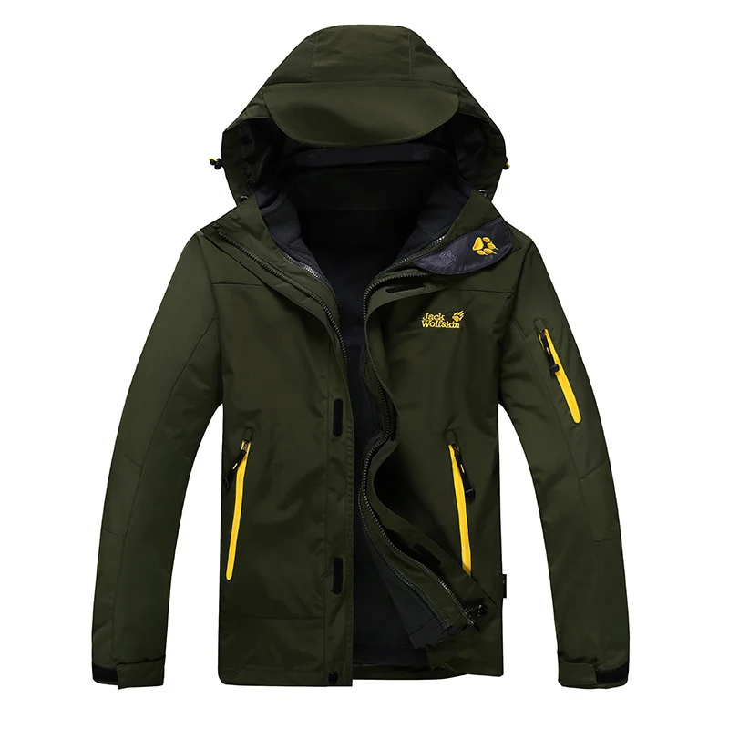 Winter Inner Fleece Men's Hiking Climbing 3 In 1 Outdoor Jacket Windproof Waterproof Sports Coat Camping Trekking Skiing Male