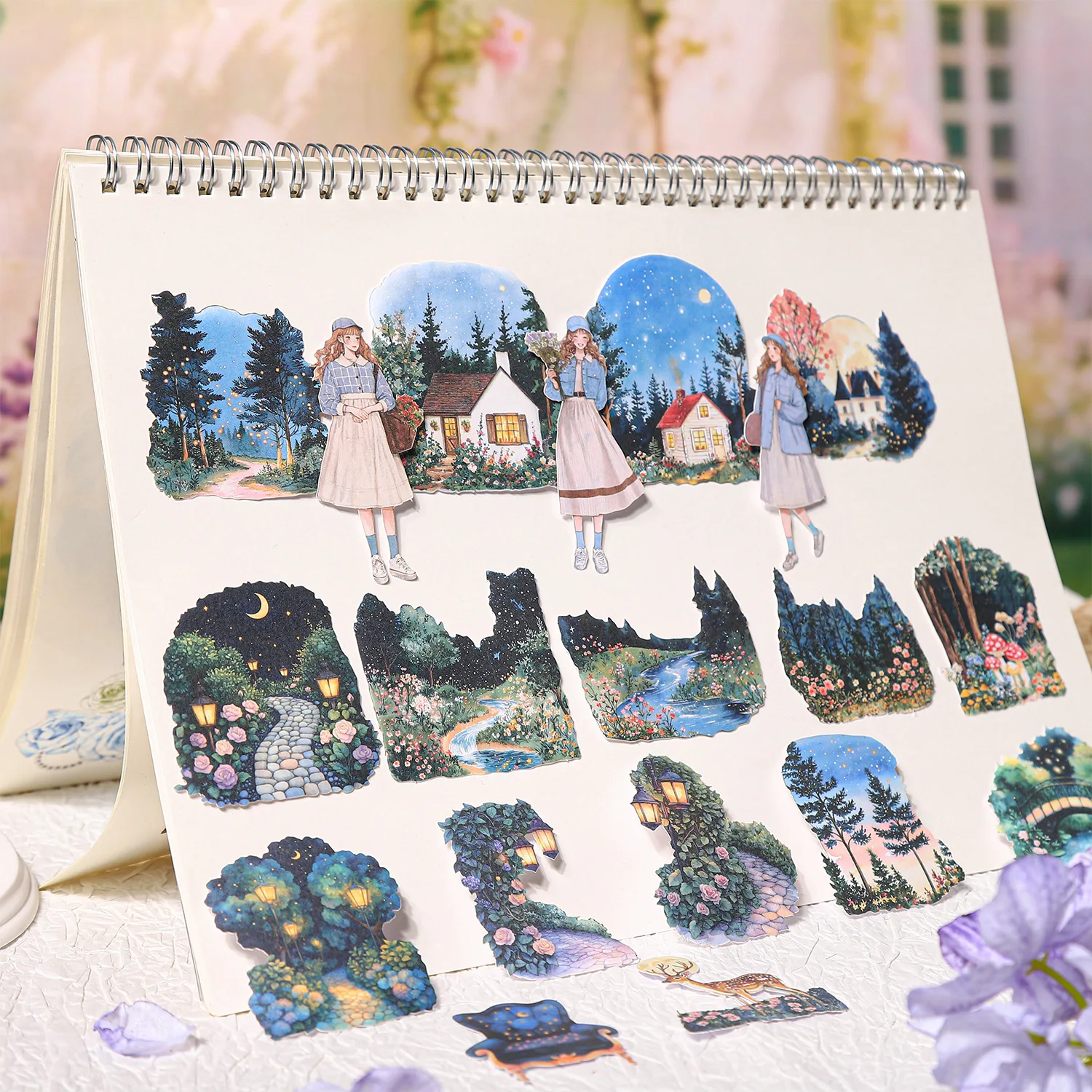 20pcs/1lot Kawaii Stationery Stickers Imprint Collection Junk Journaling Decorative Scrapbooking for stickers Scrapbook
