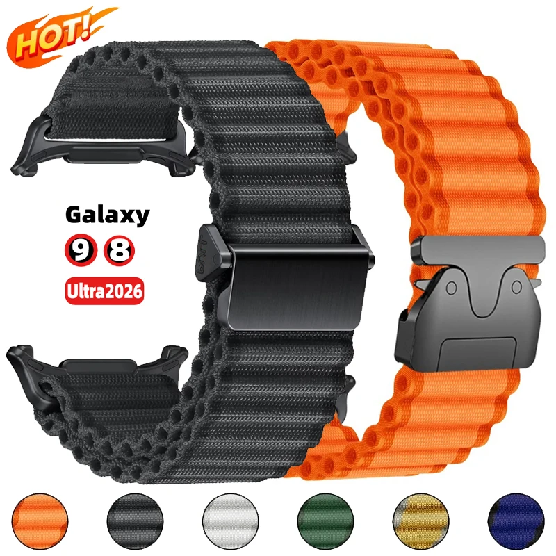 Band For Samsung Galaxy Watch Ultra 2 Strap 47mm Accessories Nylon Pulseira Trail Loop Bracelet Correa Galaxy Watch Ultra 47 mm