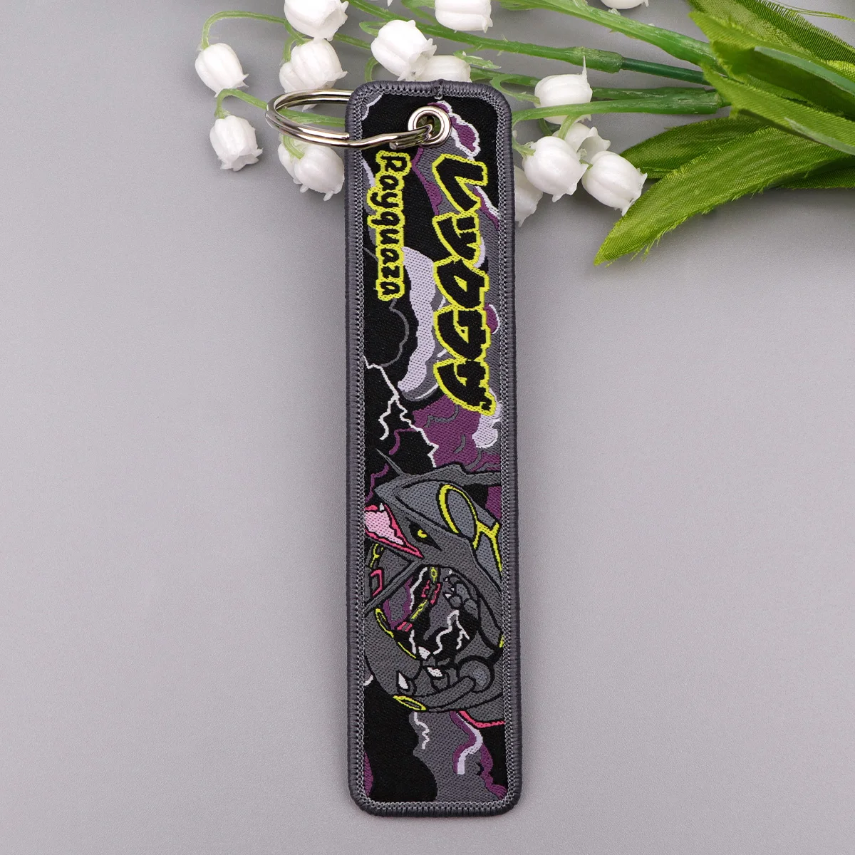 Cute Duck Embroidery Keychain Jet Tag Keyring for Backpack Car Decor Fans Gift Key Tags for Motorcycles Cosplay Accessories view 5