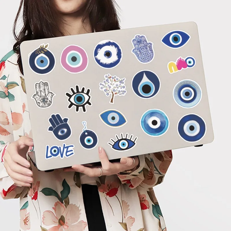 50 ชิ้นการ์ตูนน่ารักตาสีฟ้าสร้างสรรค์บุคลิกภาพสติกเกอร์ตกแต่ง