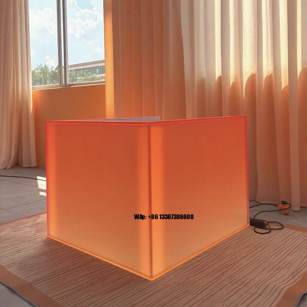 

High Quality Interior Design Furniture Accessories Acrylic Bar Counter Feet Luxury Thickened Led Light Acrylic Table Legs