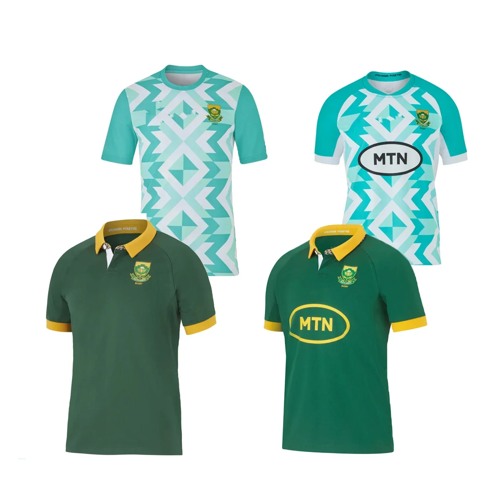 South Africa 2023 Men's Home/Alternate Rugby Jersey Sport Shirt  Customize