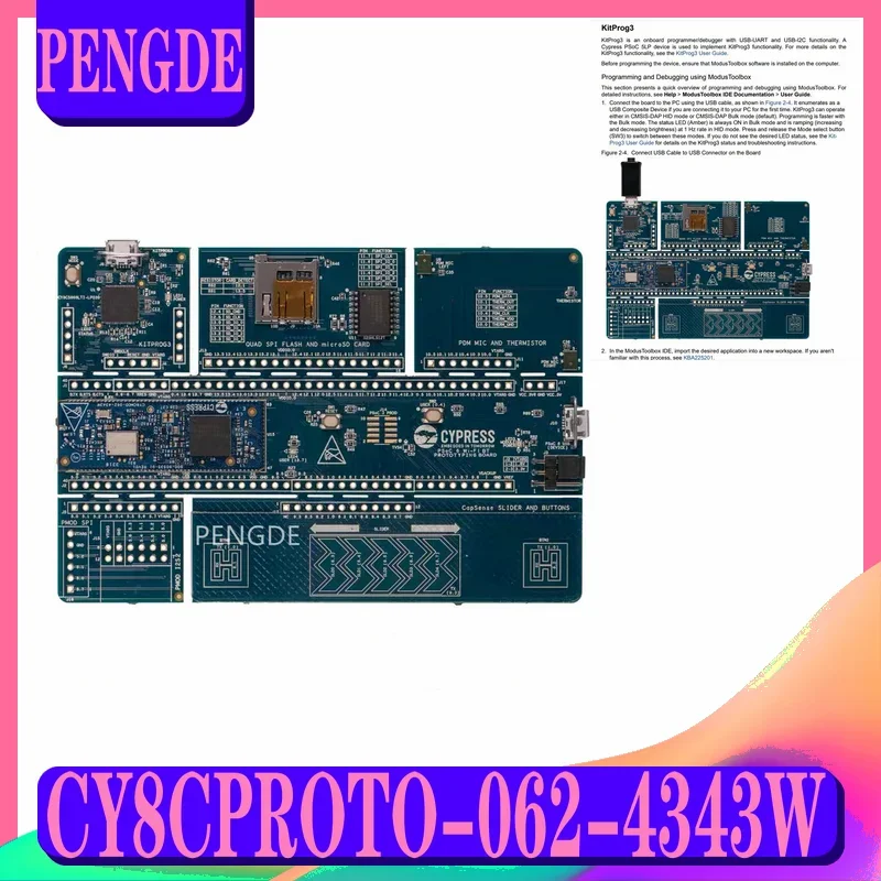 

Комплект для разработки прототипов Spot CY8CPROTO-062-4343W PSoC 6 MCU BT CYW4343W