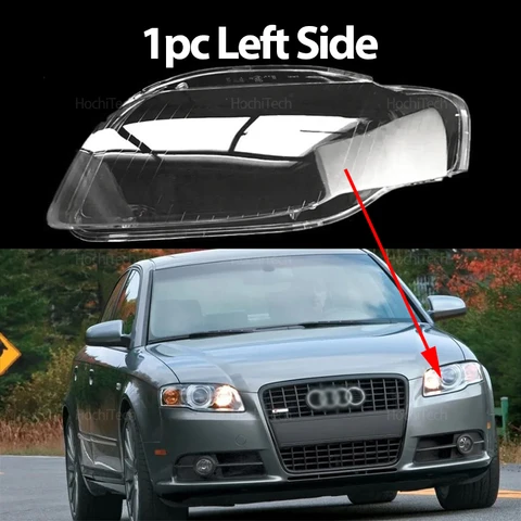 Прозрачная Крышка Автомобильной Фары Для Audi A4 B7 S4 RS4 2006-2008, Защитная Линза Для Стекла, Корпус Лампы