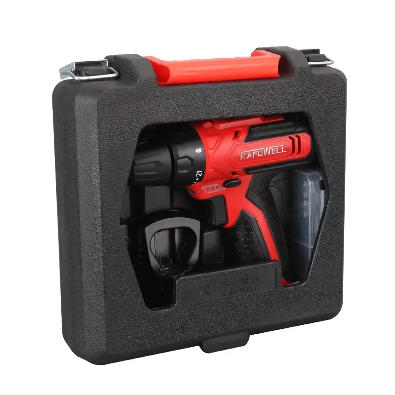 [عرض ساخن] KAFUWELL P4609A 12 فولت محرك فرشاة الحفر الكهربائية متعدد الوظائف 2 سرعات التحكم في الطاقة المنزلية المسمار اللاسلكي