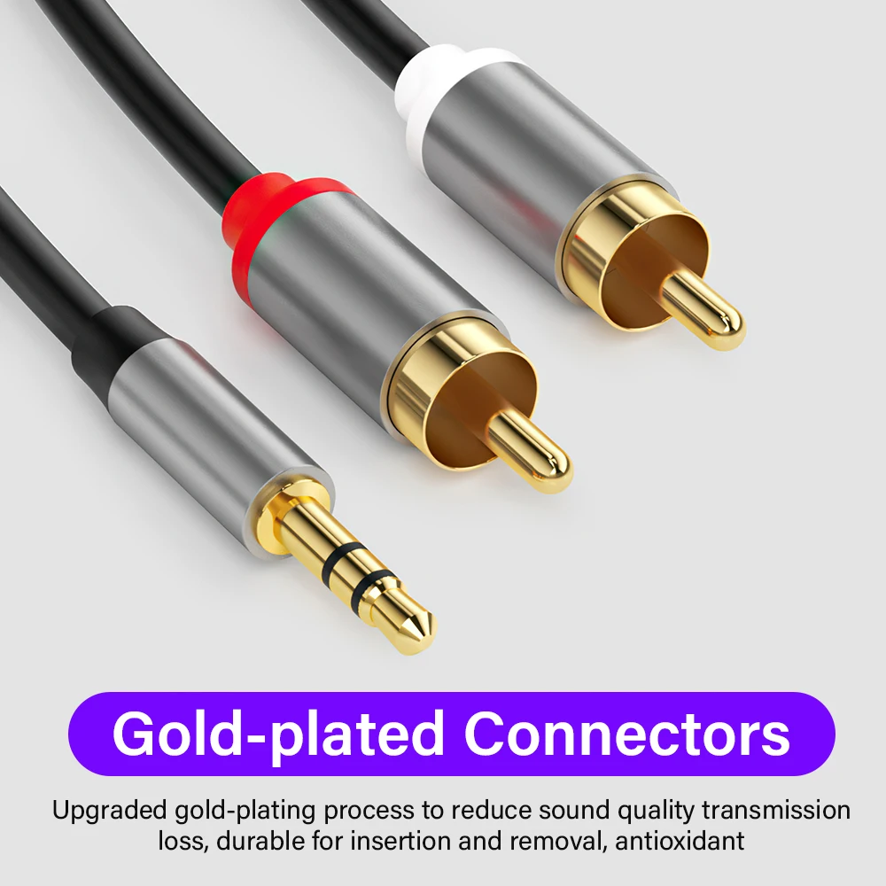 3.5 مللي متر إلى RCA كابل مساعد 3.5 مللي متر TRS 3 القطب كابل محول للهاتف المحمول التلفزيون الكمبيوتر مكبر للصوت جاك سلك مساعد HIFI موصل الصوت #5