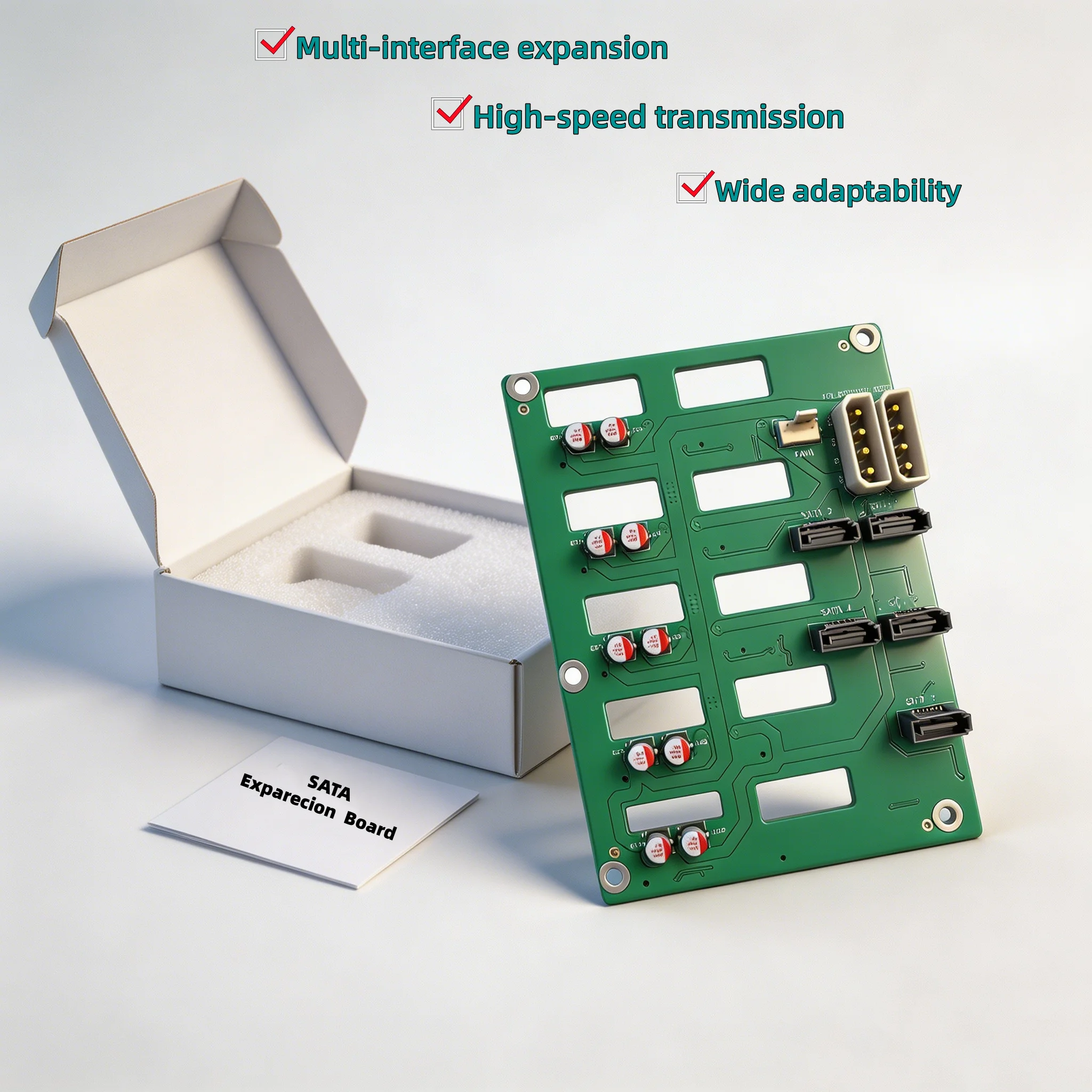 

5-Port SATA Backplane Standard SATA 3.0 Expansion Backplane Board – Multi HDD/SSD Adapter for Desktop PC & Server