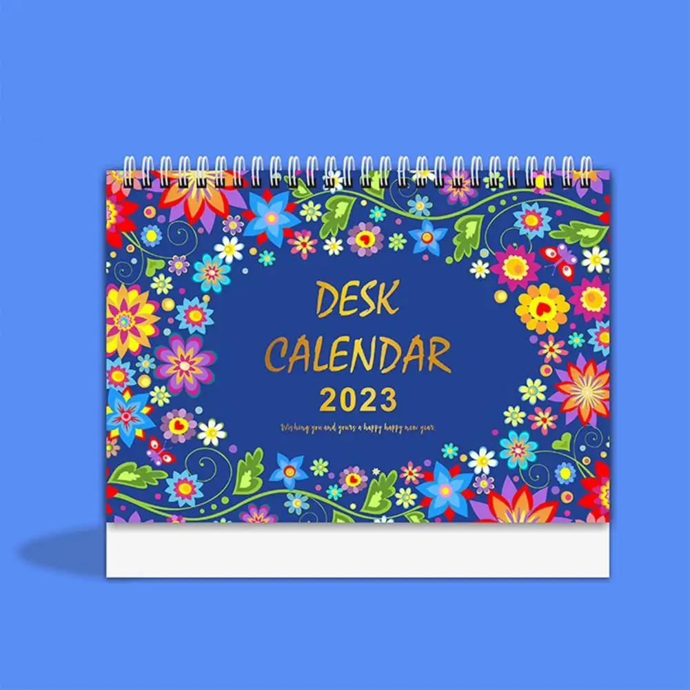 Desktop Calendar Exquisite Workmanship 2023 Calendar Office Supplies Daily Schedule  Novel 2023 Standing Flip Desktop Calendar