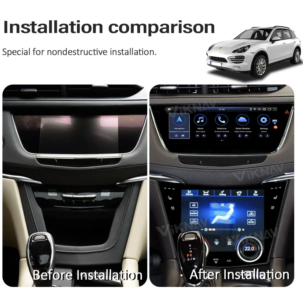 10.4 Inch AC Panel LCD Touch Screen For Cadillac XT5 XT6 2016-2023 Air Condition Board Climate Temperatiure Control Seat Heater