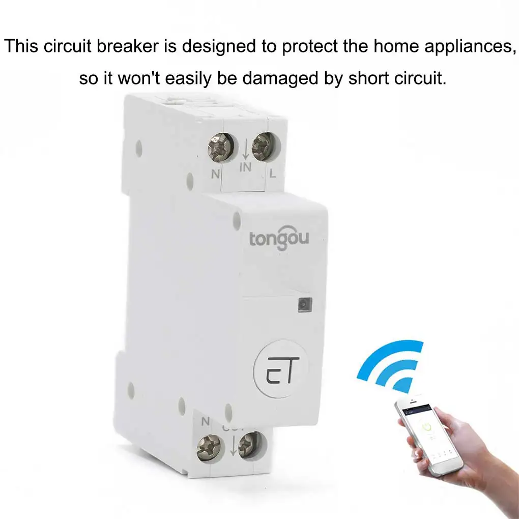 

Home Circuit Breaker Living Room Bedroom Short Circuit Protection WiFi Smart Timer Switch Relay Circuitbreaker 50A