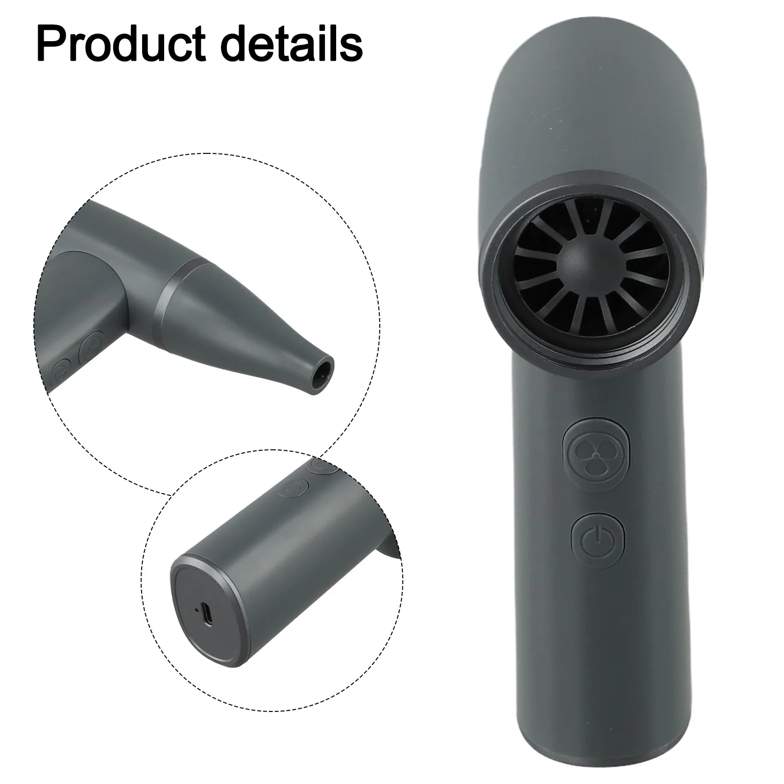 Cordless Air Blower Portable Duster 100000RPM Motor 4 Adjustable Modes Alternative To Compressed Air Ergonomic Shape