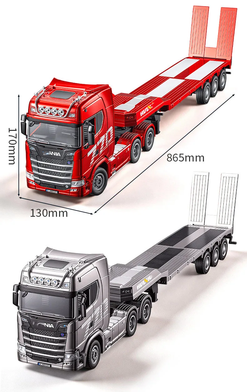 RC Huina 301d Scania remote control trailer towing plate semi-trailer Scania red pallet accessories