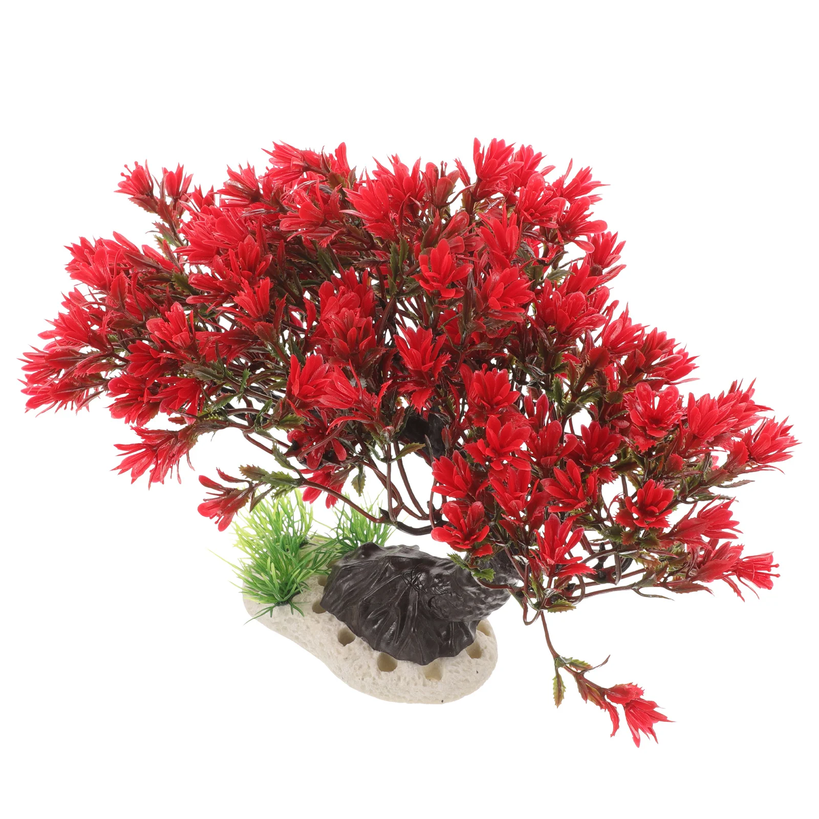 

Realistic Fake Aquarium Plants Decor Thickened Base Plastic Fish Tank Accessories For Large Small Tanks Waterproof