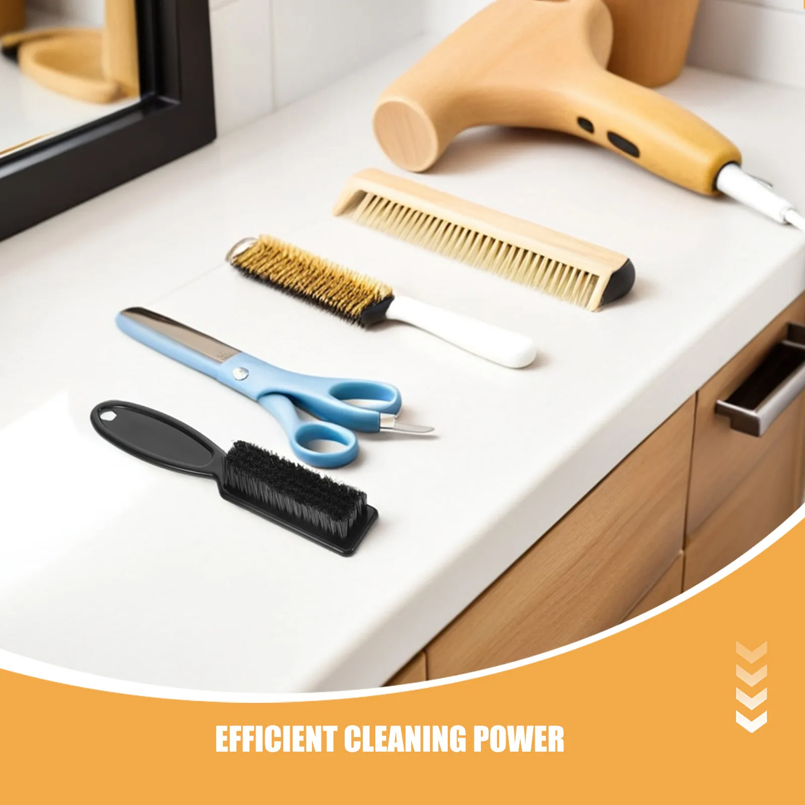 5Pcs Beard Grooming Kit Long Handle Beard Brush Mustache Comb Detangling Styling Tool Home Travel Shaving Essential