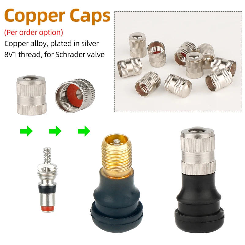 10/20pcs 5V1 Threaded Inserts AV Schrader Valve Copper Core Balance Bike Scooter Flat Nozzle Replacement Removal Tool Optional view 5